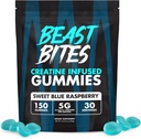 BEAST BITES - Creatine Infused Gummies - 5g Creapure Creatine Monohydrátu per Serving - NSF Certified for Sport - 30 Služeb