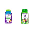 Vitafuze Fiber Well + Probiotika Gummies pro dospělé, 60 Počet vitamínů D3 Gummy Vitamíny, Peach, BlackBerry a Jahodové ochucené, 50 mcg Vitamin D, 150 Počet