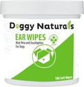 Pes Uar Cleaner Wipes s Aloe a Eucalyptus (100 Počet) - Otic Cleanser pro psy (Made in U.S.A) (100ct Wipes s Aloe & Eucalyptus)