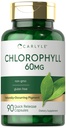 Carlyle Chlorofyl pilulky 124; 90 Kapsle 124; Přirozeně okurkující pigment 124; Chlorofyl koncentrát dodatek 124; Non- GMO, gluten zdarma komplex