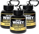 ONMYWHEY Protein Powder Container to Go - Travel Water Bottle Funnel for Mixes, Přenosný Pre Workout Doplněk Kontejnery & Dipenser Funnels, Mini Pretention Supplements Holder Keychain Bottles