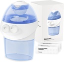 Opov Nasal zavlažovací systém, Sinus Rinse Kit s 1 čistič nosní sliznice & 15 Salt Packets, Self- Cleaning & Automatic Waste Collection, Dobíjecí Sinus Rinse Lahvička pro uvolnění Nasal Discomfort