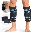 SuzziPad 360 ° Cold Pack for Calf, Shin, Arm & Elbow - Ice Wrap with Dual- Cover Design, Nastavitelné suchý zip, Leakproof & Reuse Cold Compress for Post- Workout Recovery (2 balení), Black