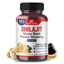 Shilajit Pure Himalayan - Energy Booster 85% Fulvic Acid, Maca Root, Panax Ginseng, Tongkat Ali, Fadogia Agrestis - Podpora metabolismu a imunity - 150 Kapsle