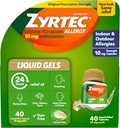 Zyrtec 24 hodinová alergie Relief Liquid Gels, Antihistaminika Kapsle s Cetirizin HCl Alergie Medicine pro All- Day Relief from Runny Nose, Nutzing, Itchy Eyes & More, 40 Počet