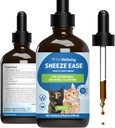 Pet Wellbeing NECEZE Ease for Cats - Okusné NECEZING, Sezónní alergie, Nos a oční discomform, Eyebright, Nettles - Veterinarian- Appendied Herbal 4 oz (118 ml)