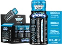Všechny černé všechno energie střílí 124; 12 balení 124; 300mg kofeinu 124; Blue Razz 124; Nulový cukr 124; Energy Focus dodatek 124; Nootropní směs pro tělocvičnu nebo práci