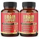 agobi 9in1 Brain Support Supplement - 2 Packs 60 Počítá smíchaný Ashwagandha, Panax Ginseng, Gotu Kola, Ginkgo, Black Pepper & More - Přesnost, zaměření, paměť a energetická podpora