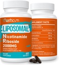 2000 MG Lipozomální Nikotinamid Riboside dodatek s TMG & Pterostilbene, vysoká biologická dostupnost NAD + zvýšení doplněk, Superior Niacinamid pro energii, imunita, věková odolnost, 120 Softgels