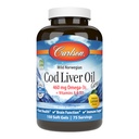 Carlson - Cod Jaterní olejové drahokamy, 460 mg Omega-3s, Plus vitaminy A a D3, Wild Chycen norský arctic Cod Jaterní olej, Udržitelně sourced Nordic Fish Oil Capsules, Lemon, 150 Softgels