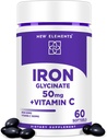 Iron Glycinát 50 mg s vitaminem C CARL 124; Advanced Iron Supplementary for Anemia Relief, Imunite Boost & Energy Support CARL 124; Gentle on Stomach, Fast Absorption CARL 124; Non- GMO, Gluten- Free Softgels for Women & Men