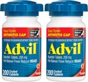 Advil Pain Reliever and Fever Reducer, Pain Relief Medicine with Ibuprofen 200mg for Joint Pain, Muscle Ache and Minor Artritis Pain Relief - 200 Coated Tablet with Easy Open Artritis Cap