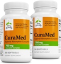 Terry Přirozeně CuraMed 750mg - Antioxidant Supplement for Brain & Heart Health - Dodatek s high- potency Curcumin Complex - Ledviny, játra a imunitní podpora zdraví - 30 Softgels (balení po 2)