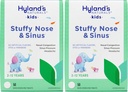 Hylandské Naturals Děti Stuffy Nose a Sinus Tablety, Studená a alergická medicína pro děti věku 2 a více, Bolest hlavy Relief a Nasal Decongestant, Rychlé rozpuštění tablety, 50 Počet (balení po 2)