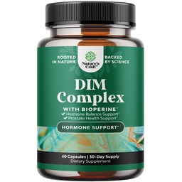 Pure DIM Supplement for Men with Bioperine - DIM Estrogen Blocker for Men for Hormone Balance & Prostate Health - Diindolylmethane Testosterone Complex with Broccoli Florets - 60 Count