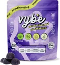 Vybe Daily Nootropic Gummies - 8-in-1 Houba & Adaptogen Brain Supplement for Focus, Energy, and Mood with Lion 's Mane, Cordyceps, Reishi, Chaga, Ashwagandha (Blueberry, 60- Count)