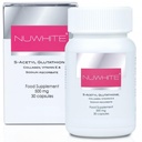 Nu White S- Acetyl Glutathione Nový vylepšený vzorec Bělení kůže 30 Kapsle