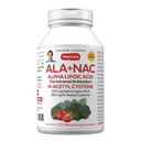 ANDREW LESSMAN ALA + NAC Alpha Lipoic Acid s N- acetyl- cystein 60 Kapsle - Ultra- High potency, Anti- Oxidant Podpora nervového systému, srdce, mozku, jater, ledvin, plic, energie. Žádné doplňkové látky