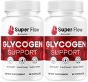 (2 Pack) Super Flow Glycogen - SuperFlow Glycogen Support Kapsle, Super Flow, Glycogen Support Super Flow, Oficiální SupperFlow Glycogen Support, Super Flow Glyco Optimizer, 60 Kapsle na 2 měsíce