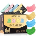 Pod Oční Záplaty, 40 páry Oční maska pro tmavé kruhy, Puffy Eyes, Undereye sáčky, vrásky, Oční maska Záplaty s 24K Gold, Hyaluronic Acid, Rose & Aloe Vera, Oční léčba péče o pleť pro muže a ženy dárek