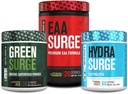 Jacked Factory Green Surge Green Superfood Powder, Hydrasurge Electrolyte Hydration Dodatek, EAA Surge EAA dodatek