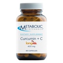 Metabolický udržovací kurkumin + C - Longvida + vitamín C Enhanced Curcumin dodatek pro funkci mozku a společnou mobilitu (60 Kapsle)