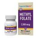 Superior Source Methyl Folate 2,500 mcg - Folátový dodatek pro ženy a muže - Methylovaný Folátový dodatek podporuje zdravý nervový systém a červené krvinky - 30 Sublingválních Rozpouštěcích tablet