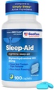 GenCare - Sleep Aid Diphenhydramine HCL 25mg Blue Caps (100 Caplet) - Non Habit Forming Nighttime Sleeping pilulky pro dospělé, aby spadly do spánku rychleji a spát hlouběji přes noc - Spánkové pomůcky