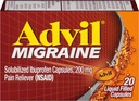 Advil Migréna Tekutá plněná tobolka - 20 ct, balení po 6 ks
