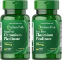 Puritan 's Pride Chromium Picolinate 500 Mcg Yeast Free, 100 Počet (balení po 2)