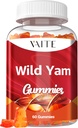 Wild Yam Root Gummies 1000mg - Dioscorea Villosa Herbal dodatek pro ženy - Menopauza & Hormonální Balance Support - Podporuje Womens Wellness - Non- GMO, Gluten- Free, Vegan - 60 Chewables