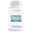 PUREHEALTH VÝZKUM Stress Release Complex - Příplatek podpory nálad pro ženy a muže - Pomáhá s příležitostným stresem a relaxací - S Ashwagandha, L Theanine, Lemon Balm, Niacin & Více - 90 Kapsle