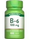 Nature 's Truth B6 Vitamin 124; 100mg Vitamin 124; 100 Tablet IR 124; Vegan, Non- GMO & Gluten Volný dodatek