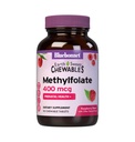 Bluebonnet EarthSweet Methylfolate 400 mcg Cellular Active Coenzym 5-MTHF L Methyl Folate Supplementary - Prenatal & Energy Support * - Non- GMO, Vegan, gluten- Free - Raspberry - 90 Žvýkací tablety