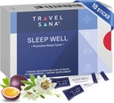 Well Sleep Well Well Well 124; Podporuje Jet Lag Relief for Travelers IR 124; Melatonin 1 mg, Passionflower Extract & Vitamins IR 124; Natural Sleep Support for Travelers IR 124; Fast- acting IR 124; 10 Sticks