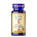 Puritan 's Pride Vitamin E 184mg (400 IU) se selenem 50mcg, doplněk vitamínu pro imunitní systém a antioxidační podporu zdraví, 3 měsíční dodávka, 100 rychlých uvolňování softbely