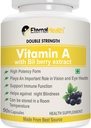 Eterna.l-Health Vitamin A (Double Strength) s bilberry extracts a Retinyl Palmitate extracts - High potency Form - Podporuje zdravé vidění & imunitní systém a zdravý růst - 90 Veg Kapsle