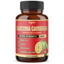 Čisté Garcinia Cambogia Kapsle - 6in1 se zeleným čajem, Arjuna, Česnek Bulb, Kurkuma & Black Pepper - 90 Counts