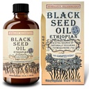 Etiopian Black Seed Oil 16oz - Extra Strength 3x Thymoquinon - 100% Pure Cold- Pressed Nigella Sativa - Imunitní, kloubní, vlasová a kožní podpora