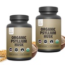 Zdravý život - Psylium Husk Kapsle, All- Natural Psylium Husk Fiber, Psylium Husk Kapsle pro Gut zdraví, Non- GMO & Gluten- Free, 250 Vegan Kapsle - Balení 2