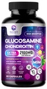 Glucosamine Chondroitin MSM Joint Supplement 2100mg - s Glucosamine Sulfath, Turmeric, Boswellia, Quercetin & Bromelain - Příroda je extra pevnost flexibility, mobilita a společná podpora, 60 Kapsle