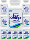 500 Softgels (10 Lahvička) High Potency Rugby 1000mg Přírodní hluboké moře Hiccupsless Fish Omega33 Fatty Acid (EPA 300mg & DHA 200mg) pro muže a ženy, Promotes Brain / Vlasy / Kůže & Heart Health, Made in USA
