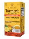 Hyleys Ginger Turmeric Tea Lemon Flavor - 25 Tea Bags (12 Pack - 300 Tea Bags Celkem) - Wellness Bylinný doplněk Zelený čaj