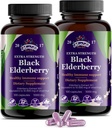 Černé Elderberry Kapsle 124; 200 Počet - 10,000mg Balení 2