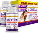 Saffron doplňky - 100% čisté Saffron Extract Kapsle - Zvýšení energie & Mood, Focus, Vision, Podporuje Eye, Retina, a Lens zdraví, Podpora zdraví pro ženy a muže - Made in USA - 120 Kapsle