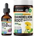 BIO KRAUTER Mléko Thistle Tincture 2 Fl. Oz. & Pampeliška 60 Gummies