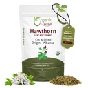 Organic Way Hawthorn Leaf and Flower Cut & Sifted (Crataegus monogyna) - Bylinný čaj 124; European Wild- Harvest curf124; USDA & Kosher Certified Curf124; Non GMO & Gluten Free Curb124; Původ - Albánie (16 Oz)