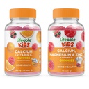 Živé vápník s vitaminem D děti + vápník hořčík a zinek děti, Gummies Bundle - Velký Ochutnávka, vitamin dodatek, gluten zdarma, GMO zdarma, Žvýkací žlab
