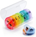Medical Box Travel Pill Organizer Case, 2 krát denně, Velký AM / PM Týdenní Pill Dipenser Planner, Medicine Reminder Holder 7- Day for Vitamíny, Rybí oleje, Denní doplňky vápníku, Kapsle