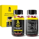 Beard Club Biotin Beard Růst Vitamin Gummies - Příplatek vlasů pro muže - Vitamíny B12, E, & C na podporu tlustší Fuller hledá obličeje vlasy - Jahodové Gummy
